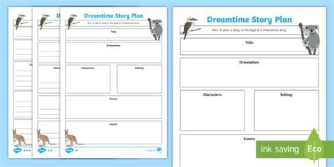 Aboriginal Dreaming Story Plan Differentiated Writing Template