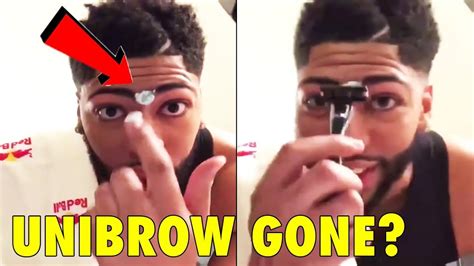 Anthony Davis Shaves His Trademark Unibrow Off Youtube