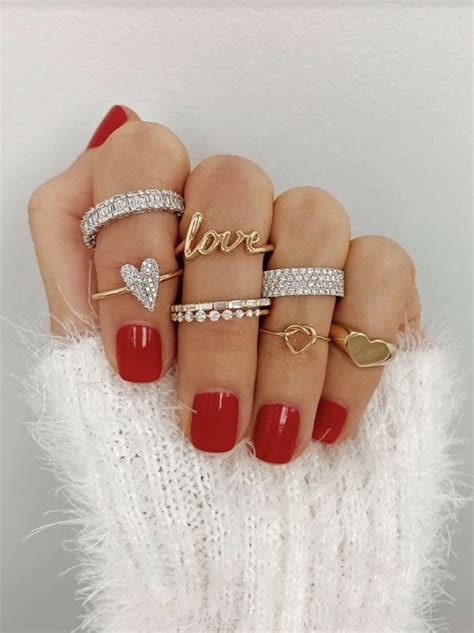 Golden Heart Signet Pinky Ring Diamond Heart Ring Bracelet Size