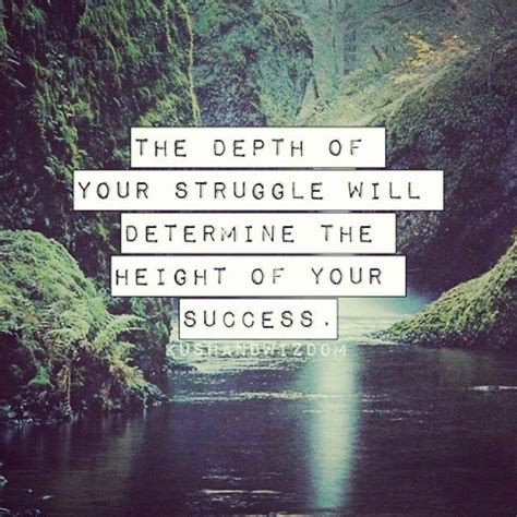The Depth Of Your Struggle Will Determine The Height Of Your Success