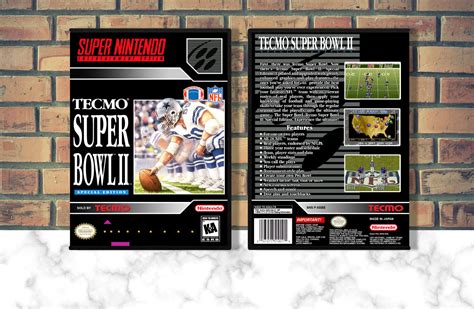 Tecmo Super Bowl Ii Special Edition Snes Video Game Case