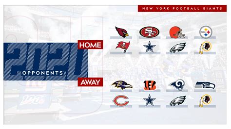 Here is the new york giants' 2021 home scheduleyesterday at 6:10 pmnypost.com. New York Giants 2020 Schedule Opponents