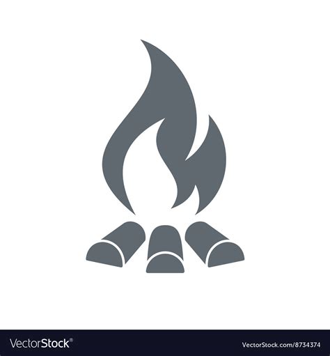 Campfire vector design is a vector clip art design svg download. Campfire silhouette Royalty Free Vector Image - VectorStock
