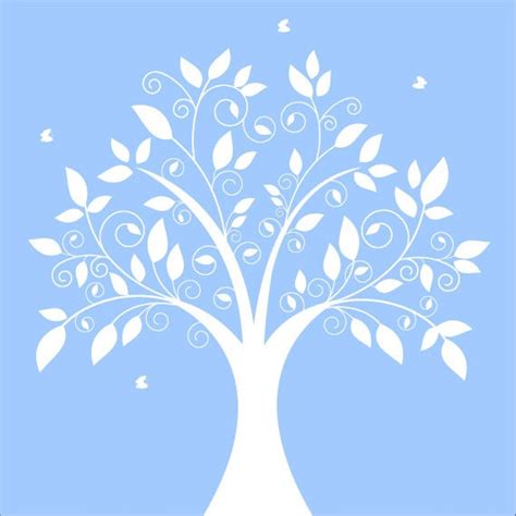 Items Similar To Wall Decal Tree Wall Decal White Silhouette Tree