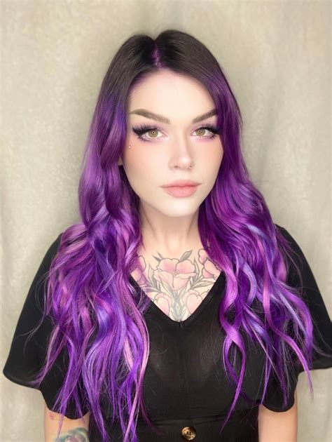 A Pleasant Purple Haired Woman Rpurple