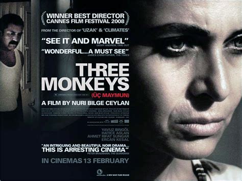 About the three wise monkeys that hear are the three monkeys connected with the god of the roads? Three Monkeys (2008) | Movie Poster and DVD Cover Art
