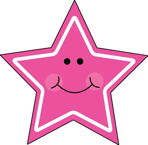 Pink Star Clip Art Clipart Image 100