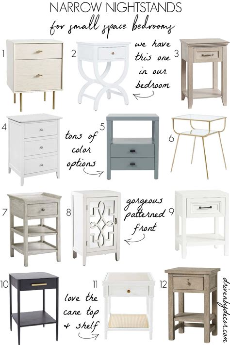 Favorite Narrow Nightstands For Small Space Bedrooms Driven By Decor