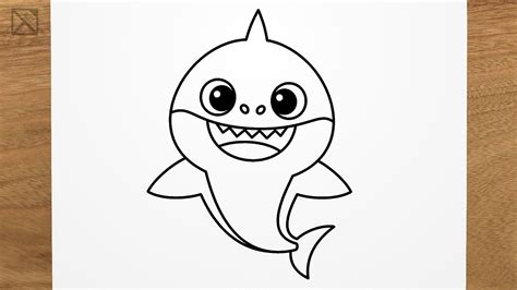 How To Draw Baby Shark Step By Step Easy Youtube