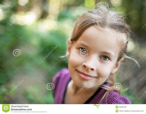 Smiling Cute Little Girl Stock Image Image Of Caucasian