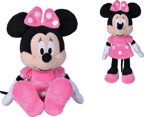 Disney Minnie Mouse Hot Pink Dress 35 Cm Pluche Roze Alle