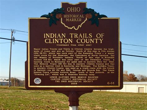 6 14 Indian Trails Of Clinton County Remarkable Ohio