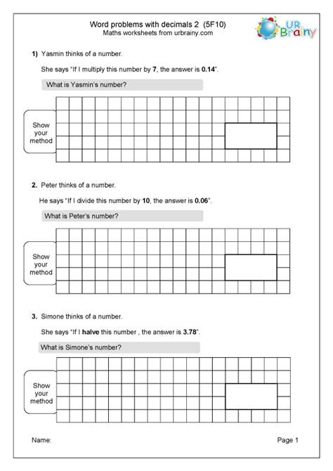 Word Problems With Decimals 2 5f10 Reasoning Fractions And Maths