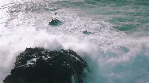 Ocean Waves Breaking On Rocks Stock Footage Videohive