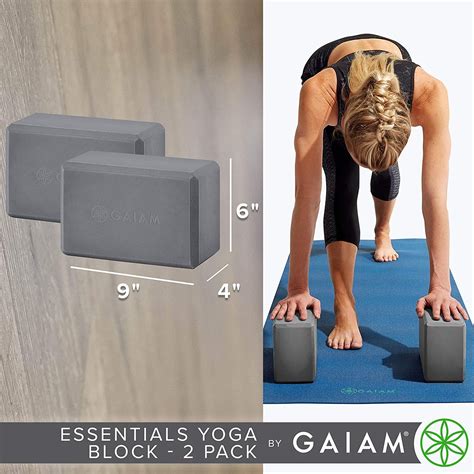 Gaiam Essentials Yoga Block Set Of 2 Supportive Latex Free Eva Foam