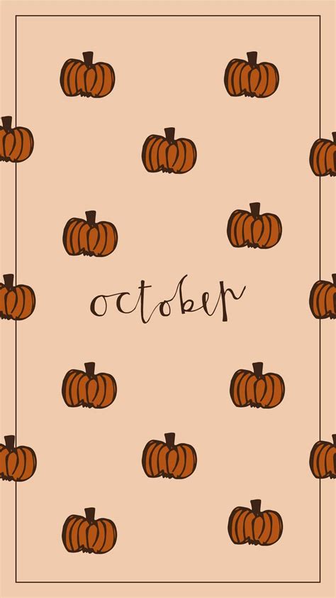 Download Hello October With Pumpkin Pattern Wallpaper