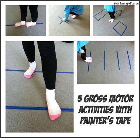 5 Gross Motor Activities With Painters Tape Your Therapy Source