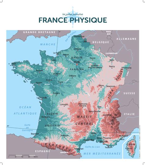Choisissez parmi des 4 063 illustrations carte de france vierge sur istock. Carte de France physique » Vacances - Arts- Guides Voyages