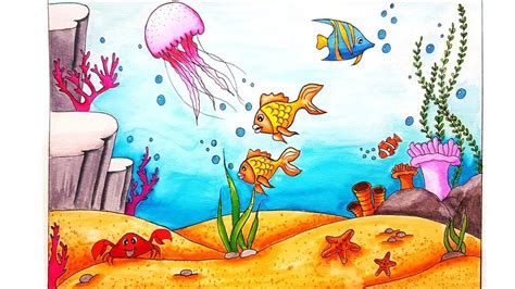 See more ideas about drawings, drawing tutorial, easy drawings. How to Draw An Underwater Scenery for Beginners |Step By ...