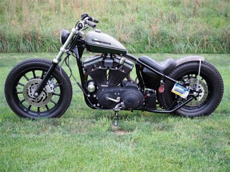 Originally an 883 evo engine bored to a 1200. 2002 Harley Davidson Sportster 883R Chopper Bobber Rigid ...