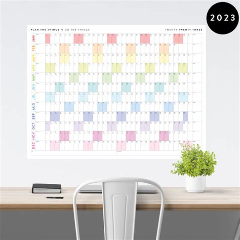 Large 2023 Wall Calendar Printable Calendar 2023