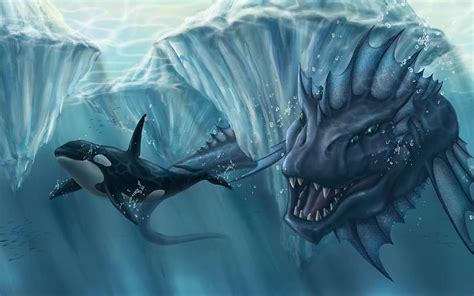 Monster Grampus Whale Glacier Fantastic Hd Wallpaper Peakpx