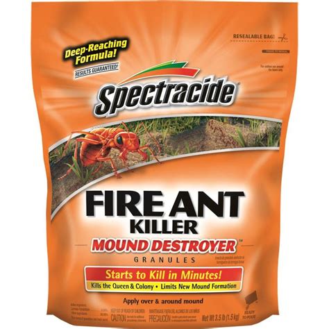 Boric acid has a similar effect on ants that diatomaceous earth does. Spectracide Mound Destroyer 3.5-lb Fire Ant Killer at Lowes.com