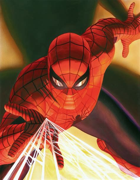 Visions Spider Man Marvel Giclee On Canvas By Alex Ross