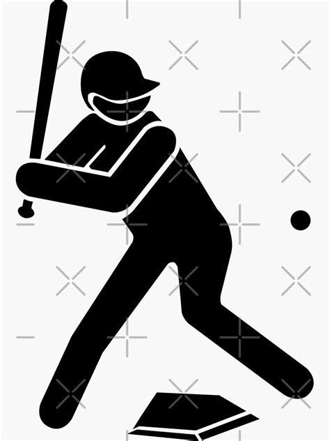 Baseball Stick Figure Sticker For Sale By Cpinteractive Redbubble