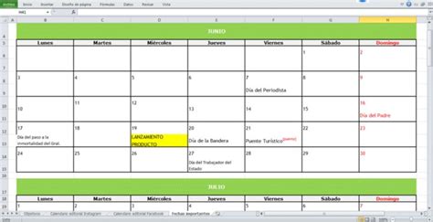 Plantilla GRATIS Crear Un Calendario Editorial Para Redes Sociales