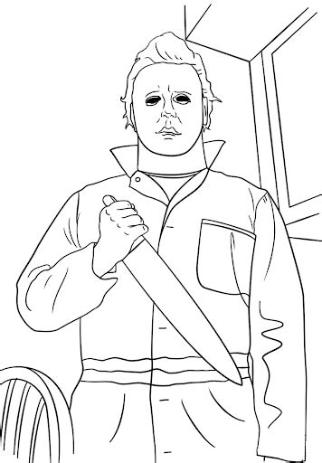 Chucky coloring pages play chucky face by dougsq maybe you also like coloring pages are funny for all ages kids to develop focus, motor skills, creativity and color recognition. Michael Myers Coloring Pages - Free Printable Coloring ...