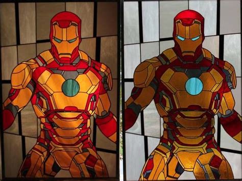 Iron Man Stained Glass