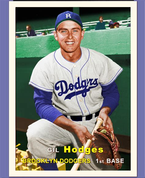 1957 Topps Gill Hodges | La dodgers baseball, Baseball cards, Old