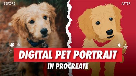 How To Make A Flat Digital Pet Portrait In Procreate Tutorial Ipad