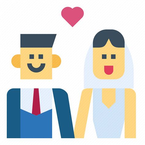 And Bride Couple Groom Marriage Wedding Icon Download On Iconfinder
