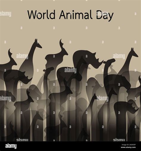 Vector Image Of Animal Groups Wildlife World Animal Day Easy