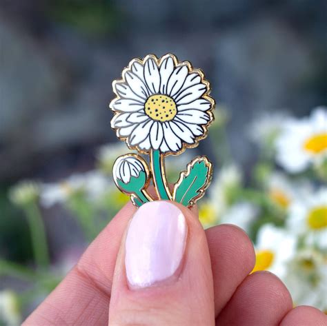 Daisy Enamel Pin Botanical Bright Add A Little Beauty To Your Everyday