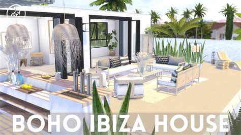 Boho Ibiza House Sims 4 Cc Speed Build Cc List Youtube