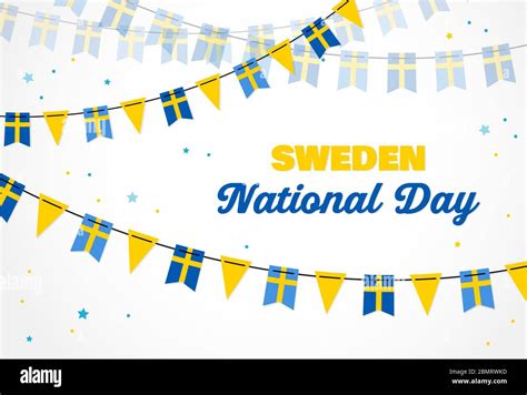 National Day Of Sweden Independence Day Vector Banner Background With