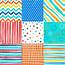 Cute Set Kids Seamless Patterns Fabric Textures — Stock Vector © Lemony 