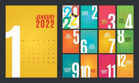 Creative Wall Calendar Design This Design Is Creative Colorful