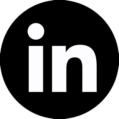 Linkedin Logo PNG Black Circle | Pnggrid