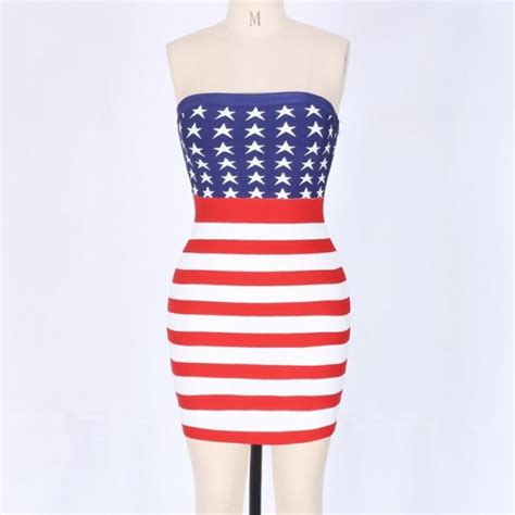 bandage dress american flag bodycon dress sexy dress stars and stripes design your megastore