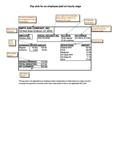 25 Great Pay Stub Paycheck Stub Templates