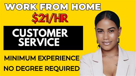 Work From Home Customer Service Job 21hr No Degree Required