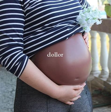 Crossdresser Silicone Belly Fake Pregnancy Belly Pregnant Woman Dark Color Fake Belly Silicone