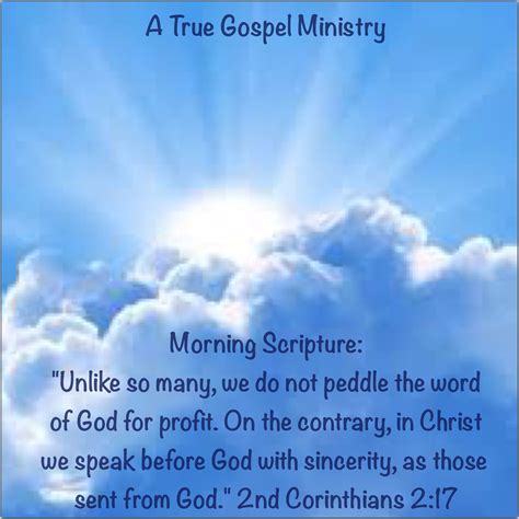 Morning Scripture Unlike So Many We Do Not Peddle The Word Of God