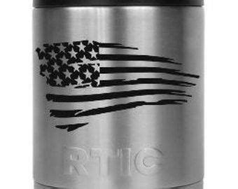 Download Tattered American Flag Decal, American Flag Vinyl ...