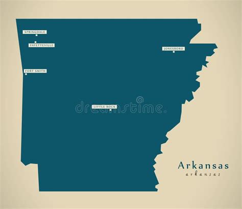 Arkansas State Map By Counties Stock Vector Illustration Of Lines
