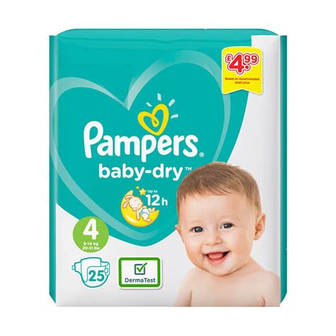 Buy Pampers Baby Dry Maxi Size 4 25 Nappies Chemist Direct